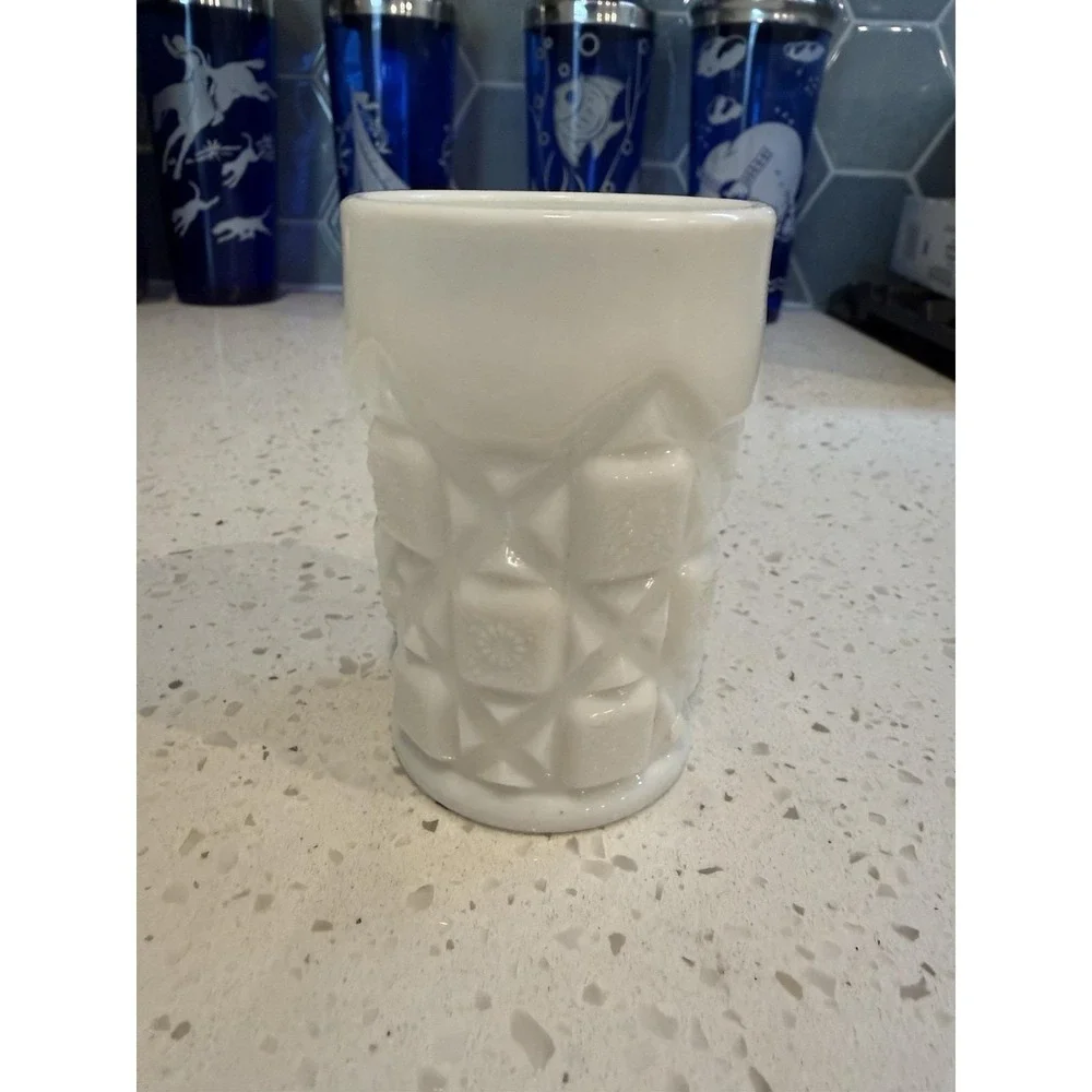 Westmoreland Old Quilt Milk Glass 4